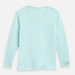 Kanvin Boys Pack Of 2 Turquoise & Grey Ribbed Cotton Thermal Tops image 4