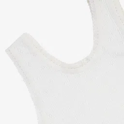 Kanvin Girls Pack Of 2 White & Black Ribbed Cotton Thermal Tops image 5