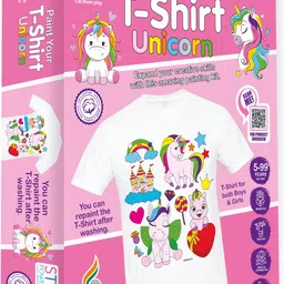 Paint Your T-shirt Unicorn (1064) Diy Kit T-shirt Painting Kit for For Kids-image-37