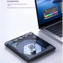 RyzCare Drive Drive Player USB3.0 HUB Portable CD DVD Burner TF Reader External DVD Writer image 4