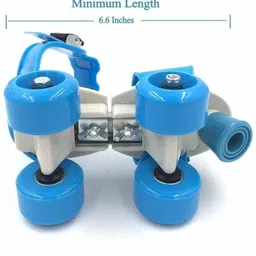 dheer collections Adjustable Roller Skates Shoe with Super Rubber Wheel Quad Roller Skates - Quad Roller SkatesRoller SkaKids Unisex Quad Roller 4 Wheel Adjustable Skates Skating Shoes (6-15 Years,tings For Kids/Childrens With Front Breaks In-line Skates Quad Roller Skates Blue Quad Roller Skates - Size 5-12 UK image 3
