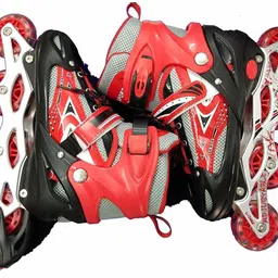 hrk Inline Skates Wheels Aluminium with LED Flash Light on Wheels, Age 6-15 Years In-line Skates - Size 7-10 UK image 2