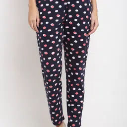 Kanvin Navy Blue Printed Lounge Pants-picture-18