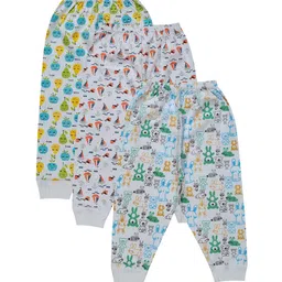 Bodycare Kids Girls Pack of 3 Printed Cotton Lounge Pants-picture-16