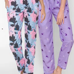 FashionRack Women Pack of 2 Printed Lounge Pants-image-61