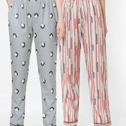 FashionRack Women Pack of 2 Printed Lounge Pants-image-69
