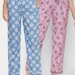 FashionRack Women Pack of 2 Printed Lounge Pants-image-8