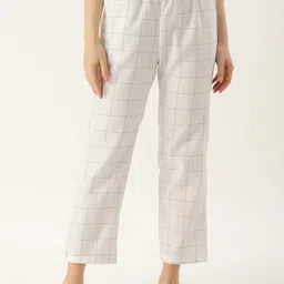 Kryptic Women Checked Pure Cotton Lounge Pants-image-32