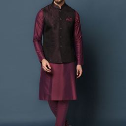 KISAH Regular Kurta With Trousers & Nehru Jacket-picture-28