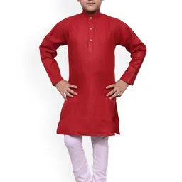 BAESD Boys Mandarin Collar Straight Kurta With Pyjama-picture-26