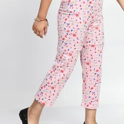 BAESD Girls Pack Of 3 Pure Cotton Printed Lounge Pants image 4