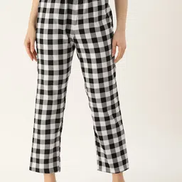 Kryptic Women Pack Of 2 Checked Cotton Lounge Pants image 5