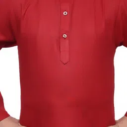 BAESD Boys Mandarin Collar Straight Kurta With Pyjama image 3