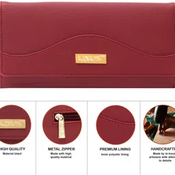 linus Casual, Party, Formal MaroonClutch image 2