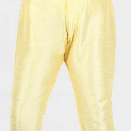 CAVIO Boys Yellow Pleated Thread Work Kurti with Pyjamas image 3