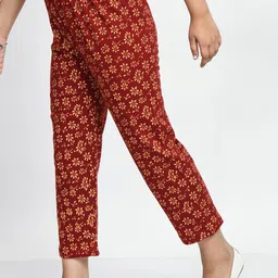 BAESD Girls Pack Of 4 Printed Pure Cotton Mid-Rise Lounge Pants image 3