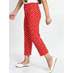 BAESD Girls Pack Of 4 Conversatioanl Printed Pure Cotton Lounge Pants image 4