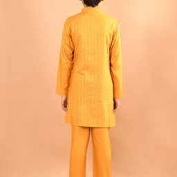 LilPicks Boys Geometric Printed Pure Cotton Kurta With Pyjamas image 4