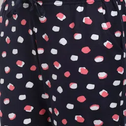 Kanvin Navy Blue Printed Lounge Pants image 4