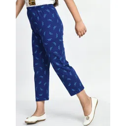 BAESD Girls Pack Of 4 Conversatioanl Printed Pure Cotton Lounge Pants image 3