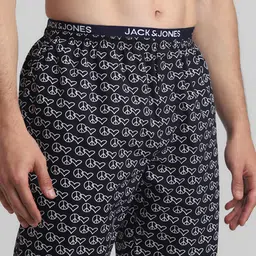 Jack & Jones Men Mid-Rise Printed Pure Cotton Lounge Pant image 4