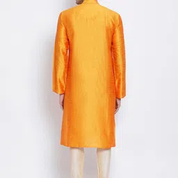 here&now x sanwara Sanwara Men Art Silk Regular Kurta with Pyjamas image 4