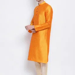 here&now x sanwara Sanwara Men Art Silk Regular Kurta with Pyjamas image 3