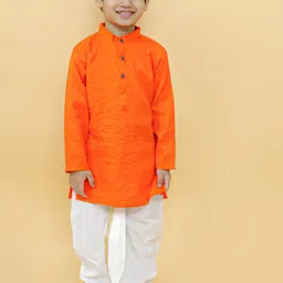 BAESD Boys Mandarin Collar Kurta with Dhoti Pants image 1