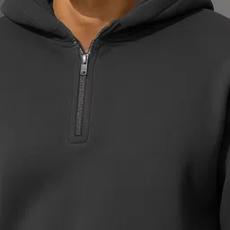 jump cuts Men Full Sleeve Solid Reversible Hooded Sweatshirt image 4