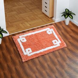 AEROHAVEN Peach & White Abstract Pattern Microfiber Bath Mat-picture-10