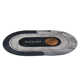 Kuber Industries Grey & Blue Printed Anti-Skid Doormat image 4