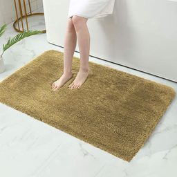 LUXEHOME INTERNATIONAL Beige Solid Anti-Skid Bath Rug-picture-21