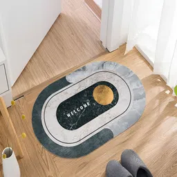 Kuber Industries Grey & Black Printed Anti Skid Doormat-picture-13