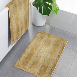 LUXEHOME INTERNATIONAL Pack of 2 Beige Solid 1700 GSM Bath Rugs-picture-19