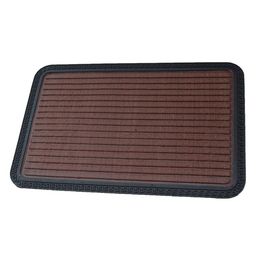 LUXEHOME INTERNATIONAL Brown Solid Anti-Skid Doormats-picture-30
