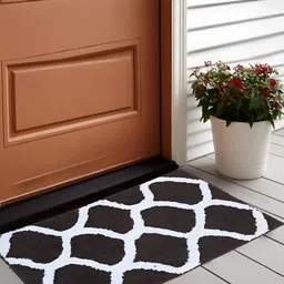 Bajo's Brown & White Self-Designed Anti-Skid Doormat image 2