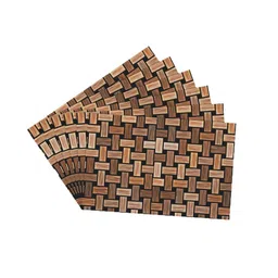 Dakshya Industries Khaki 6-Pieces Rectangular Table Placemats image 2