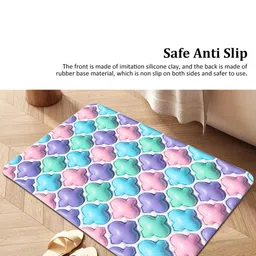 Dakshya Industries Purple & Pink Self Designed Anti-Skid 3D Doormat image 2