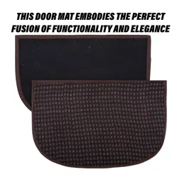 Kuber Industries Green & Brown 3 Pcs Printed Anti-Skid Doormats image 2