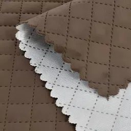 HOMADORN Brown 6 Pieces Geometric Velvet Quilted Rectangular Table Placemats image 2