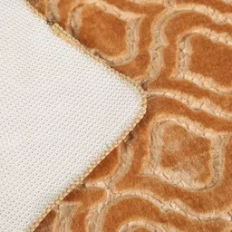 Black gold Camel Brown 3-Pieces Self-Design Microfiber Anti-Skid Doormat image 3