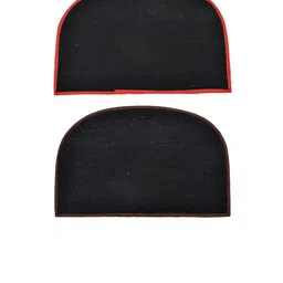 Kuber Industries Brown & Red Pack of 4 D-Shape Anti-Slip Rubber Door Mats image 2