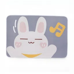 Kuber Industries Grey & Pink Graphic Printed Anti-Skid Quick-Dry Doormat image 5