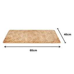 Black gold Camel Brown 3-Pieces Self-Design Microfiber Anti-Skid Doormat image 5