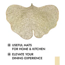Kuber Industries Gold Toned 6 Pcs Butterfly Shaped Table Placemats image 3