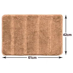 Kuber Industries Camel Brown Striped Cotton Doormats image 4