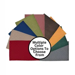 HOMADORN Brown 6 Pieces Geometric Velvet Quilted Rectangular Table Placemats image 5