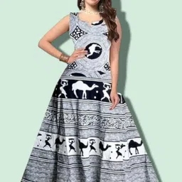 shopglobals Women Gown Black Knee Length Dress-picture-24