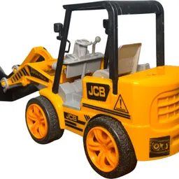 sai samrudh enterprises JCB loader Die-Cast Metal Pull Back Toy 1:24 Scale image 2