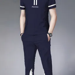 tripr Men Night Suit Set Blue, Grey Printed-picture-20